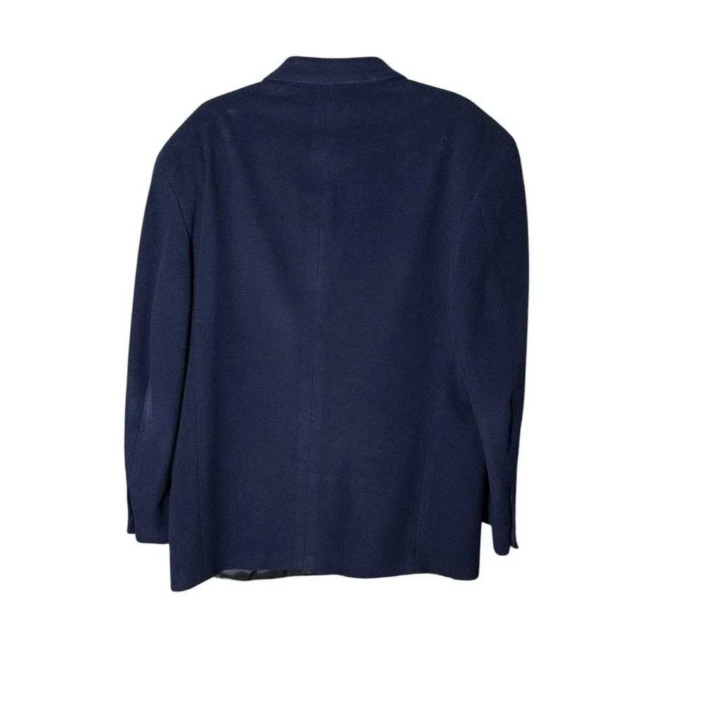 J. Crew Men's Vintage 44R Blue Wool‎ Cashmere Blend Single Breasted Blazer #RR-6
